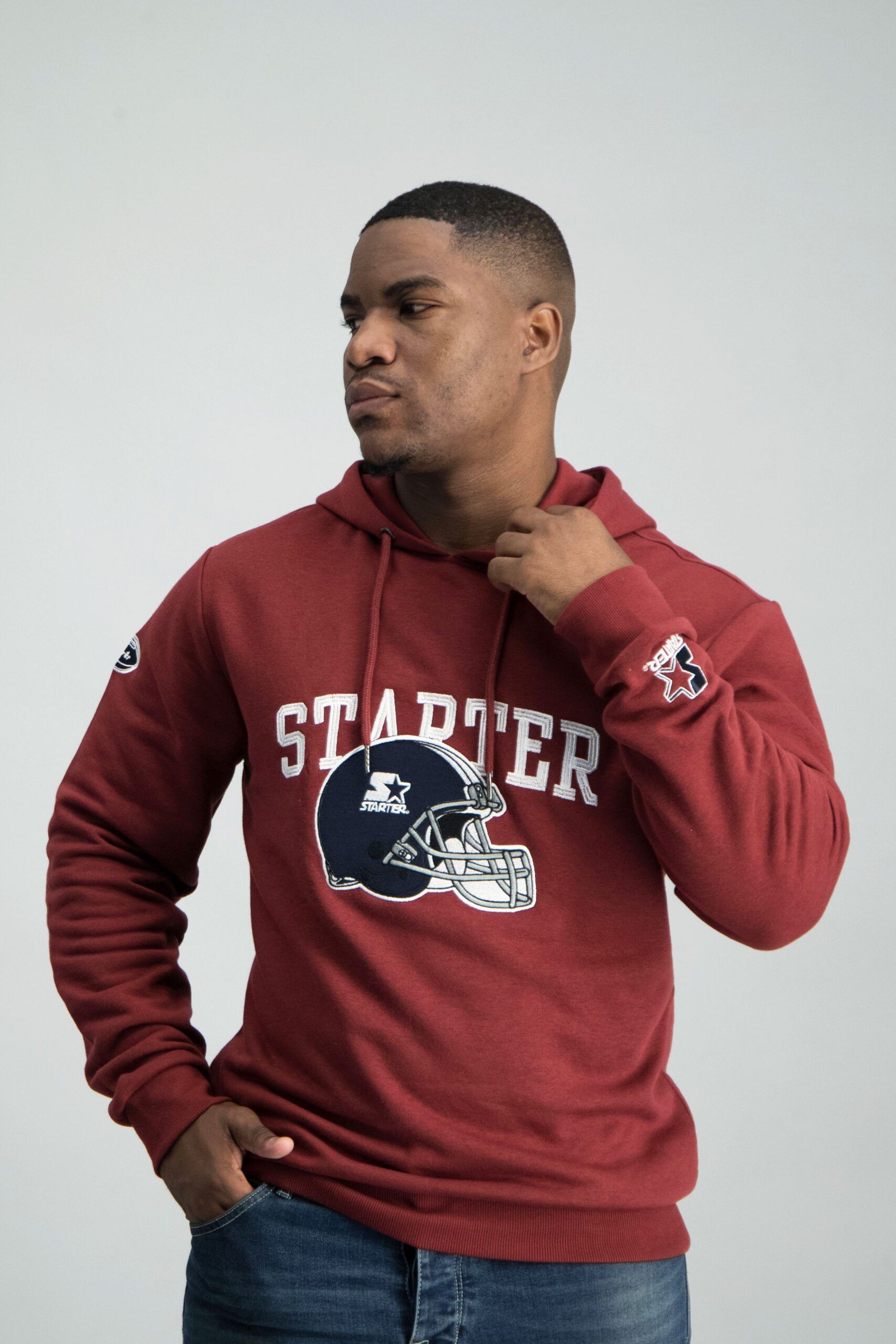 STARTER COLLEGE HOODY MEN’S MAR/NV STTRT-CH-002